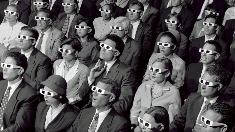 3D-Brille wie Symbol im Kino