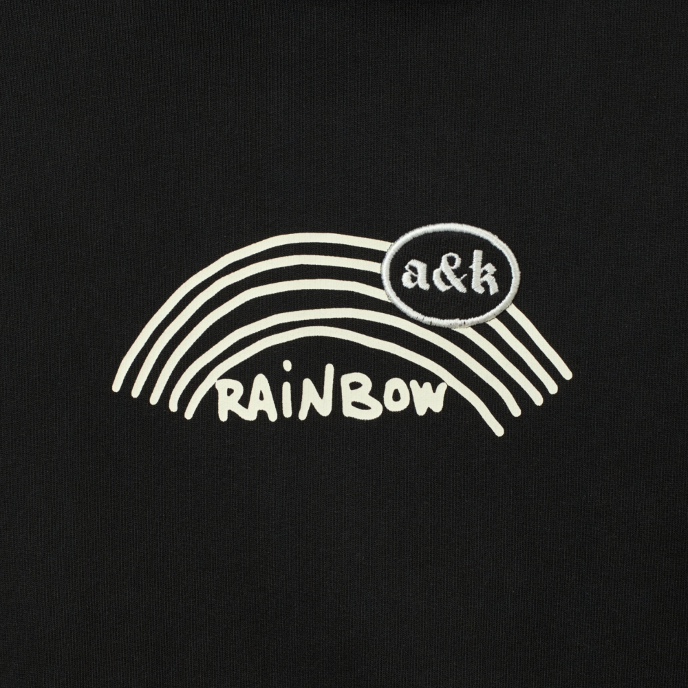 Hoodie Rainbow Black - №2