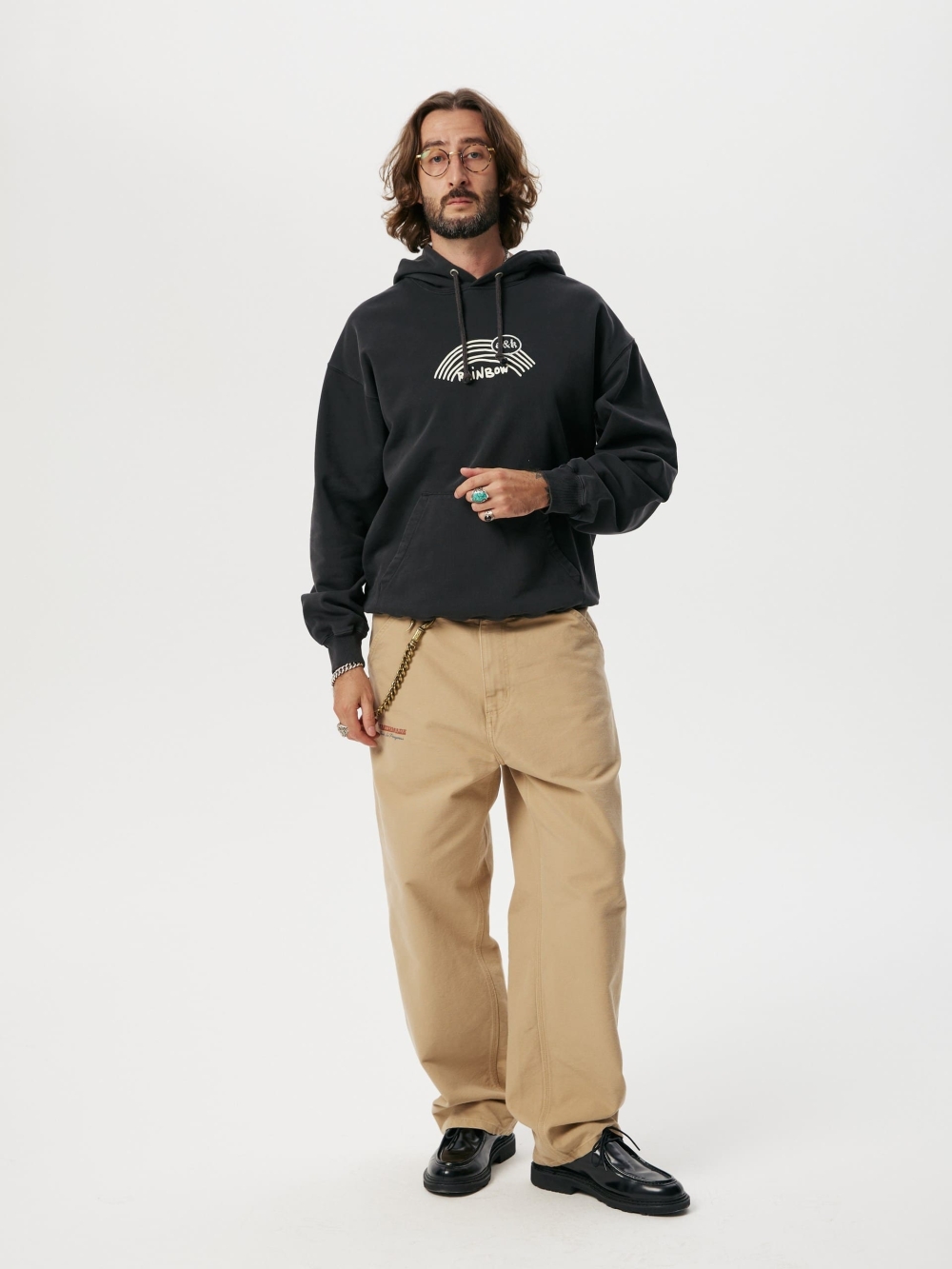 Hoodie Rainbow Black - №2