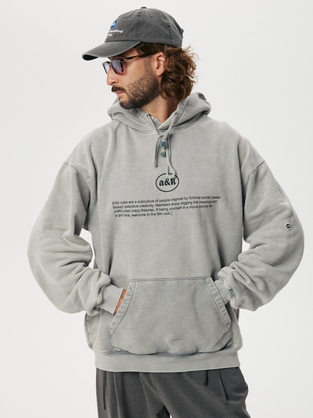 Hoodie What is a Film Club Grey - №4