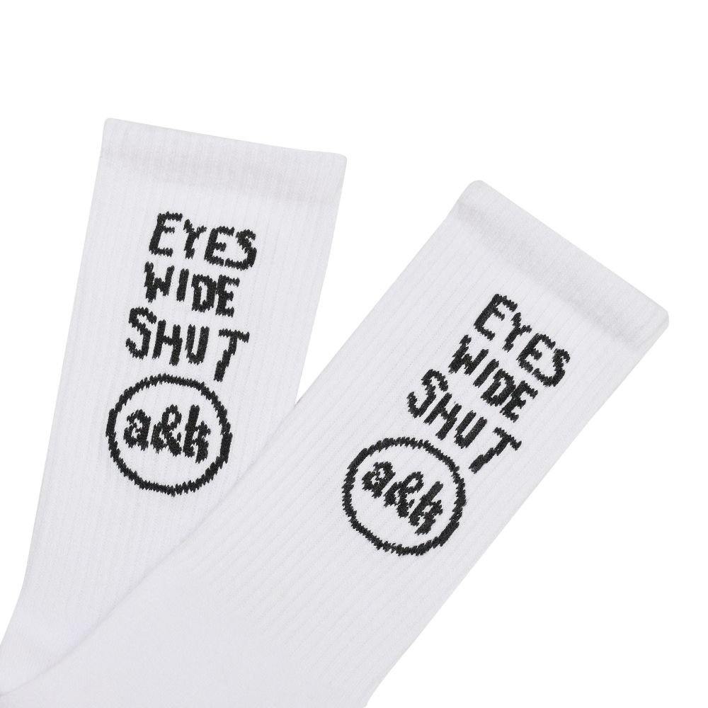 Socken "Eyes Wide Shut White"