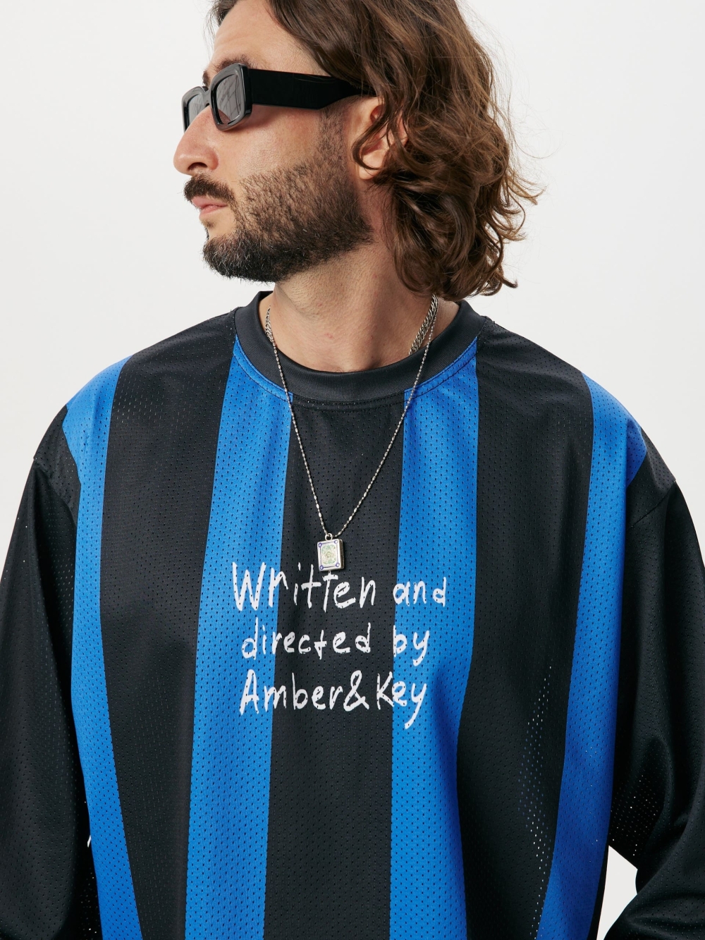 Long sleeve mesh jersey Striped - №14