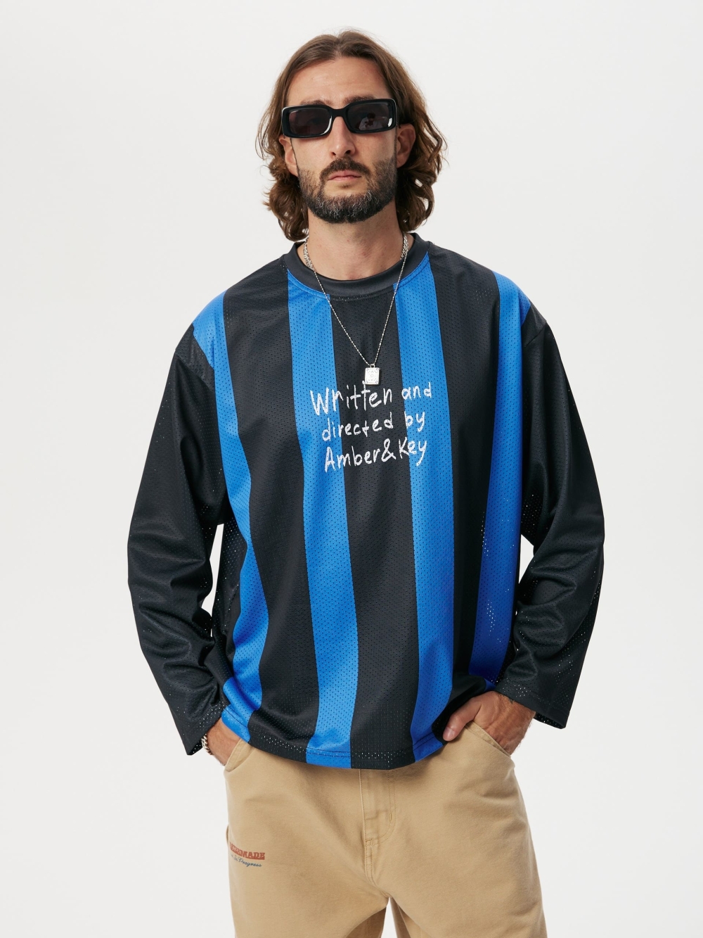 Long sleeve mesh jersey Striped - №2