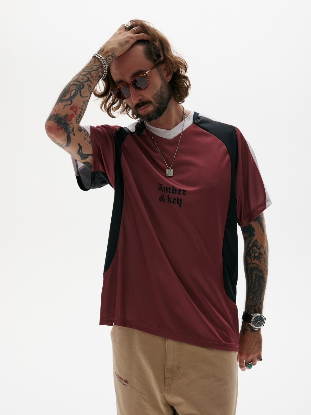 Vintage football jersey Red - №13